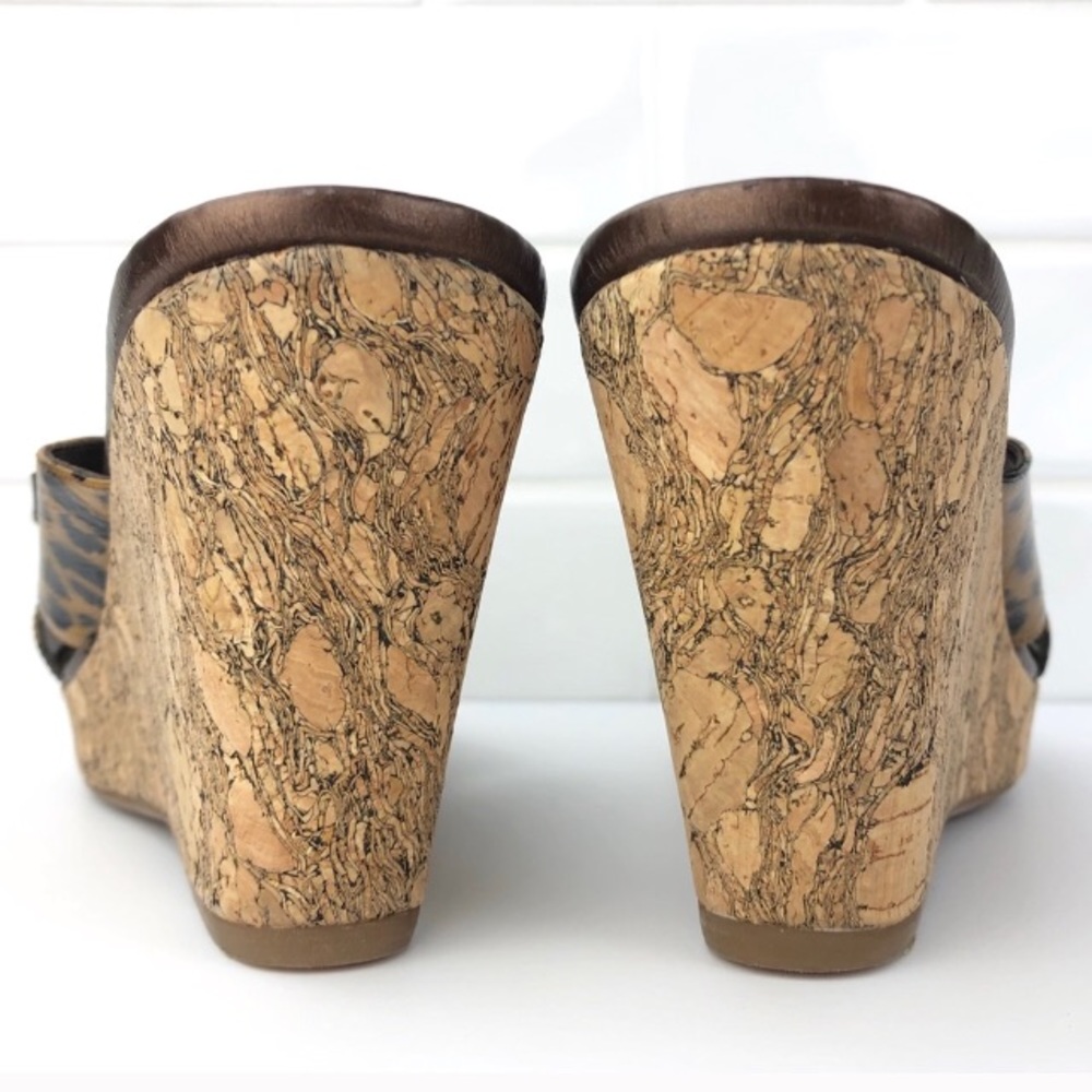 Brighton Leopard Animal Print Wedge Sandals SZ 9 - Picture 5 of 7
